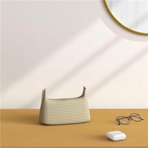 Womens straw tote bag woven shoulder bag summer beach purse casual handbag - Picture 2 of 7